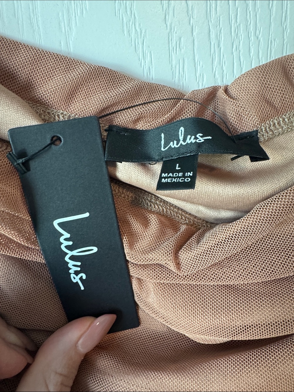 NWT Lulu's Mauve Brown Draped Spaghetti-Strap Midi Dress - Picture 2 of 4